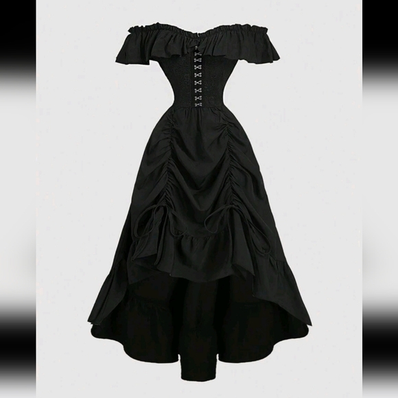 Elegant Black Off-Shoulder Dress - Picture 1 of 4